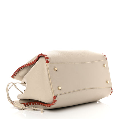 Mulberry Heavy Grain Braided Edge Iris Tote Chalk 4 of 16