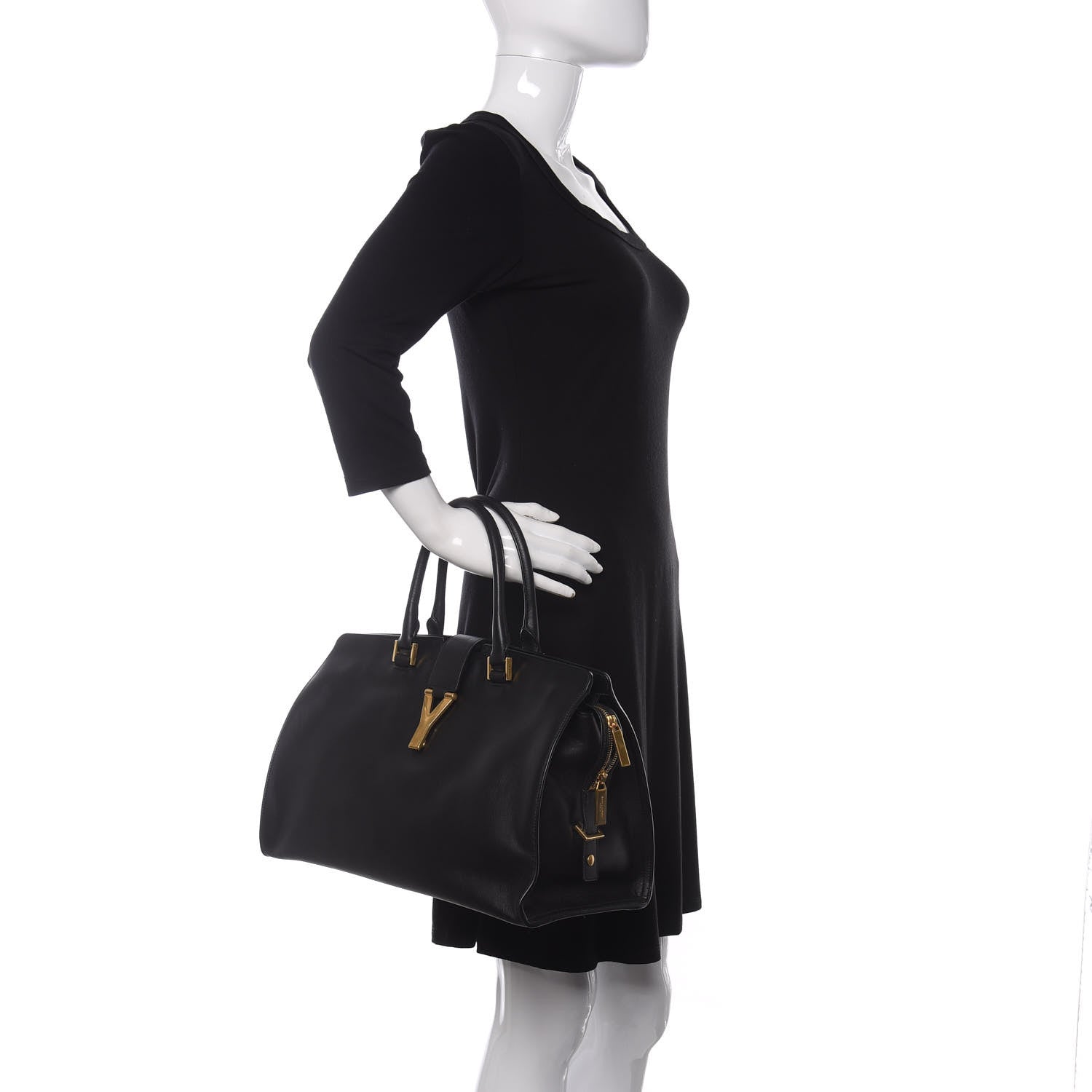 Saint Laurent Calfskin Medium Classic Y Cabas Black 2 of 10