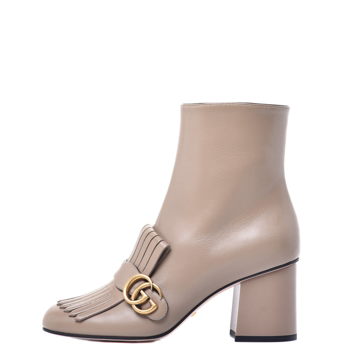 Malaga Kid GG Marmont Fringe 75mm Ankle Boots 39 Mud