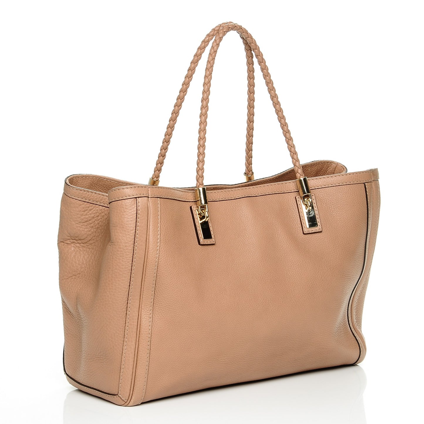 Pebbled Calfskin Medium Bella Tote Winter Rose