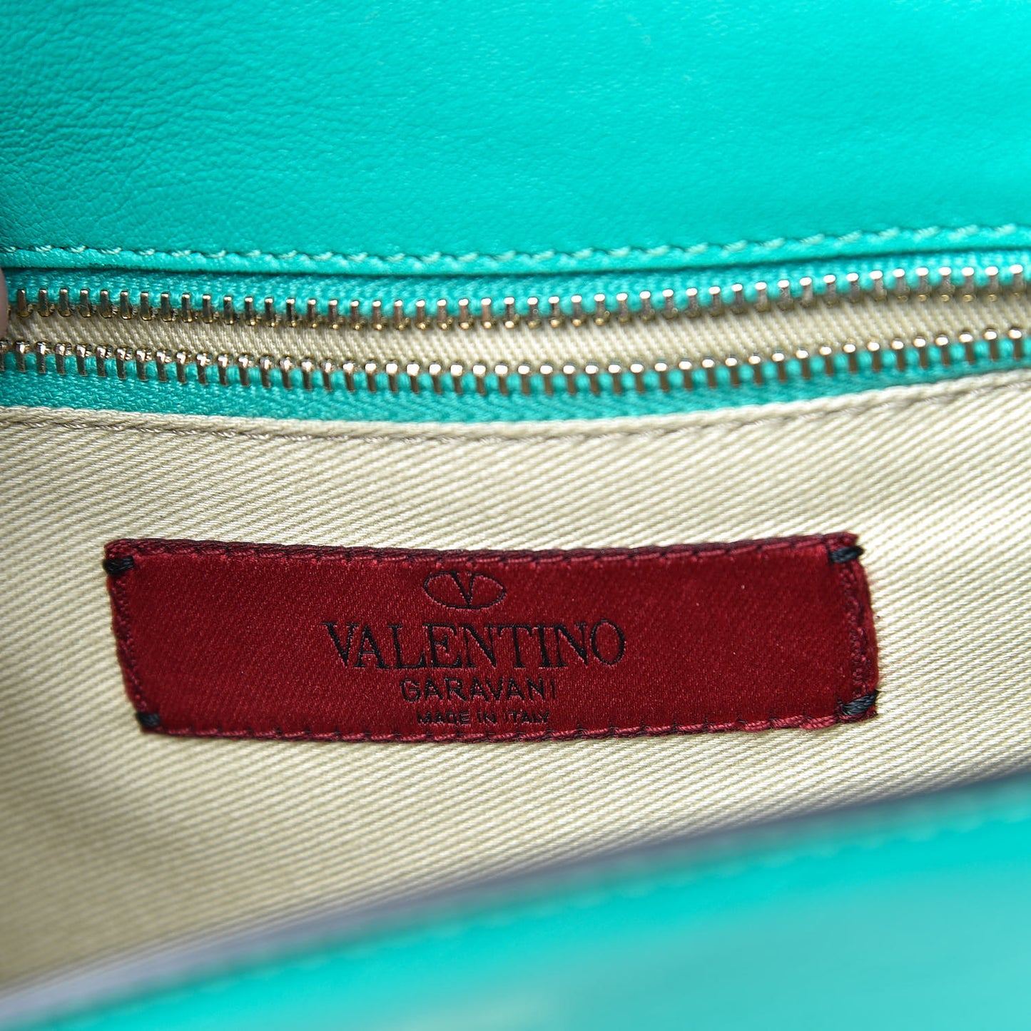 Vitello Small Rockstud Shoulder Flap Messenger Bag Opaline Green