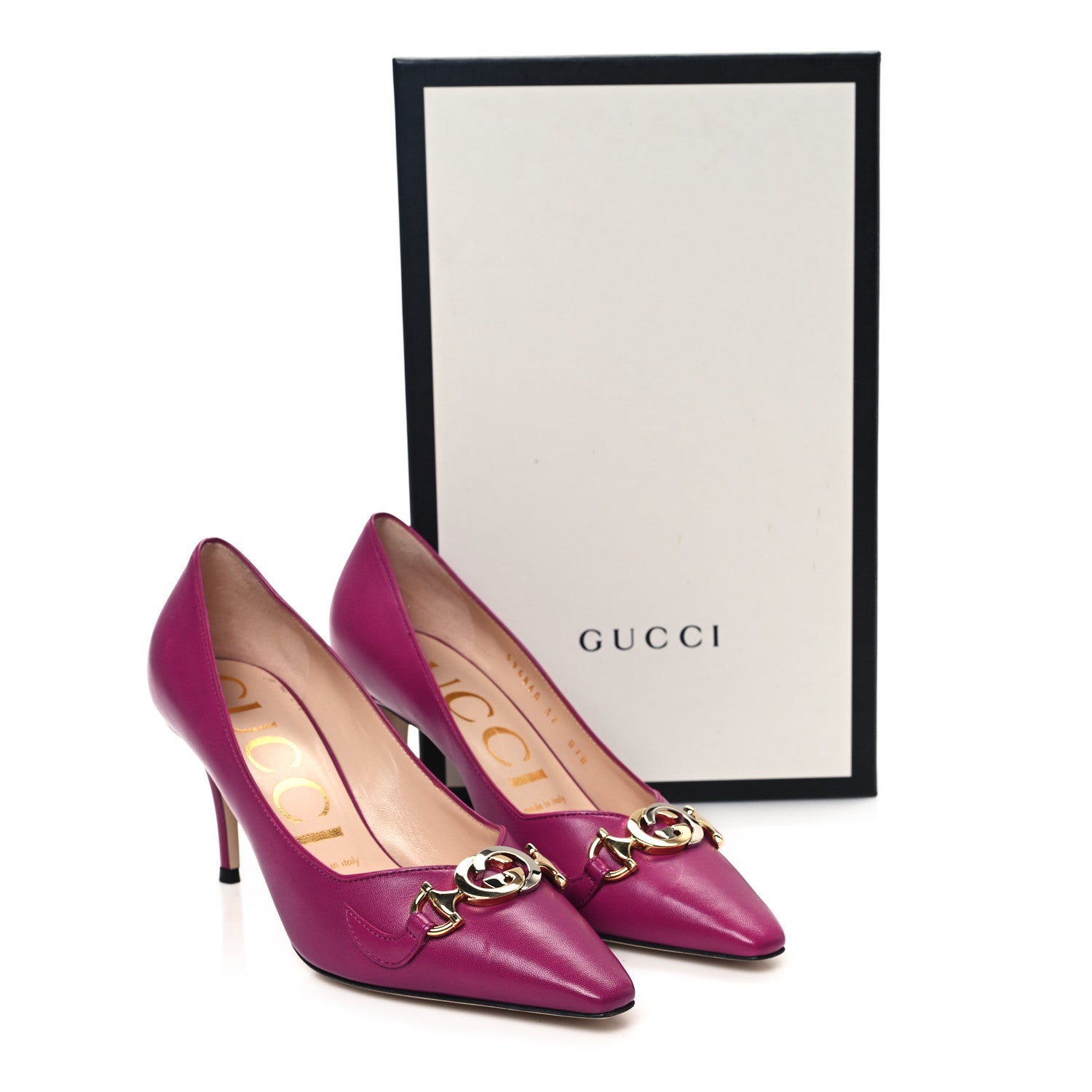 Gucci Malaga Kid Zumi 75mm Pumps 37 Fuchsia 9 of 9