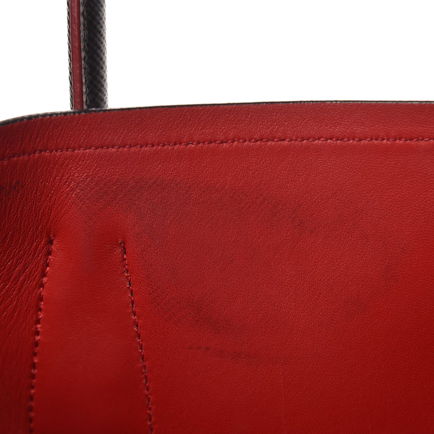 Saffiano Cuir Large Double Bag Black Fuoco