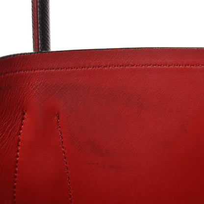 Prada Saffiano Cuir Large Double Bag Black Fuoco 7 of 12