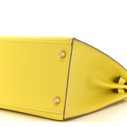 Hermes Epsom Kelly Sellier 28 Lime 9 of 12