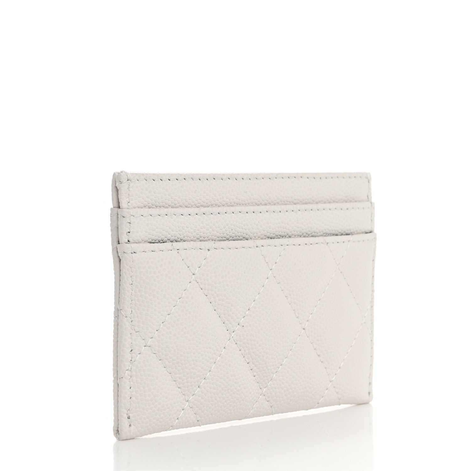 Chanel Caviar Quilted CC Logo Card Holder White 3 of 9