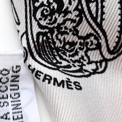 Hermes Silk Brides de Gala en Fleurs Twilly Black Multicolor White 4 of 5