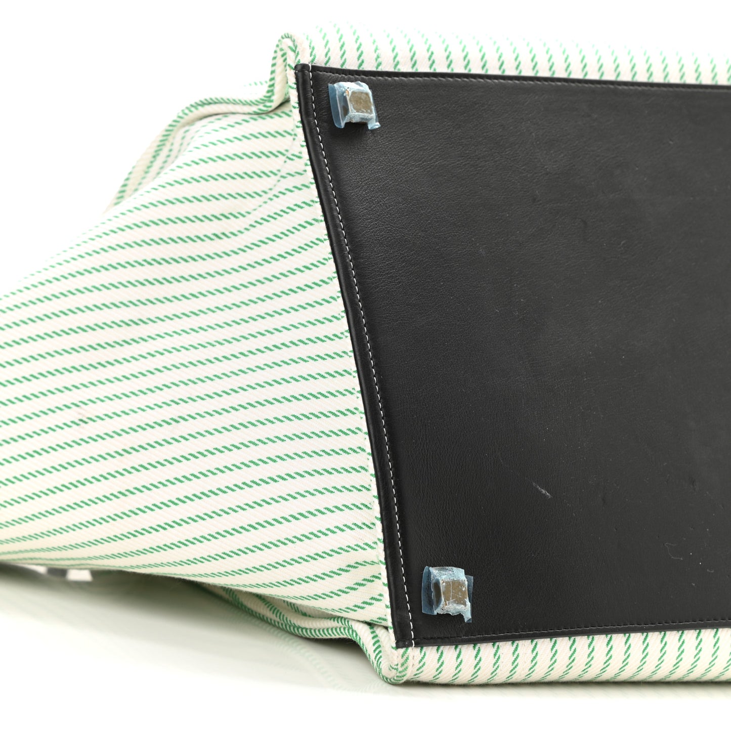Cotton Canvas Striped Medium Phantom Luggage White Green