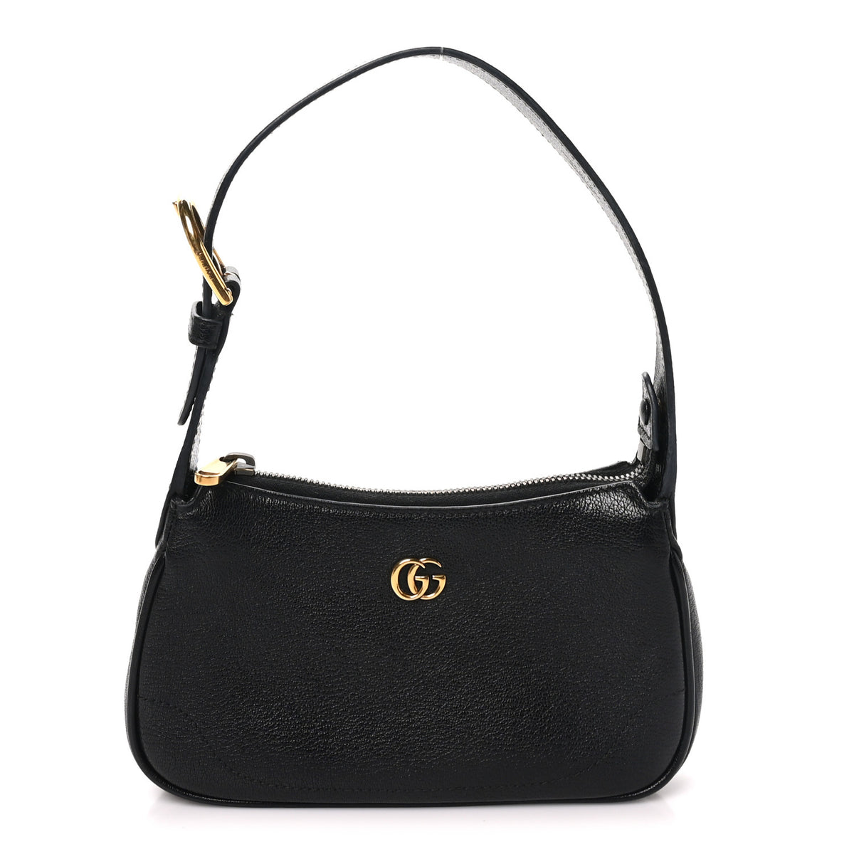 Goatskin Mini Aphrodite Shoulder Bag Black