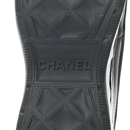 Chanel Velvet Calfskin Mixed Fibers CC Sneakers 38.5 Black 6 of 8