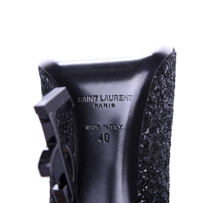 Saint Laurent Glitter Opyum 100 Pumps 40 Black 8 of 9