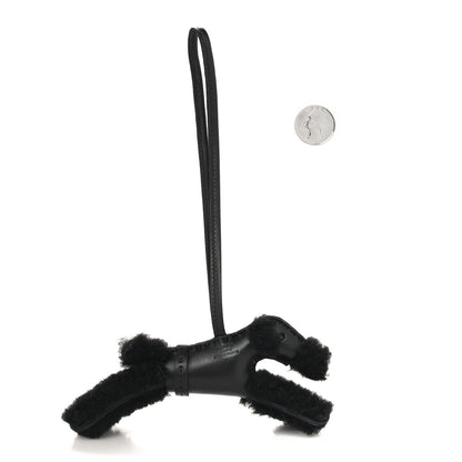 Hermes Milo Lambskin Shearling Budy Punk Charm Black 2 of 3