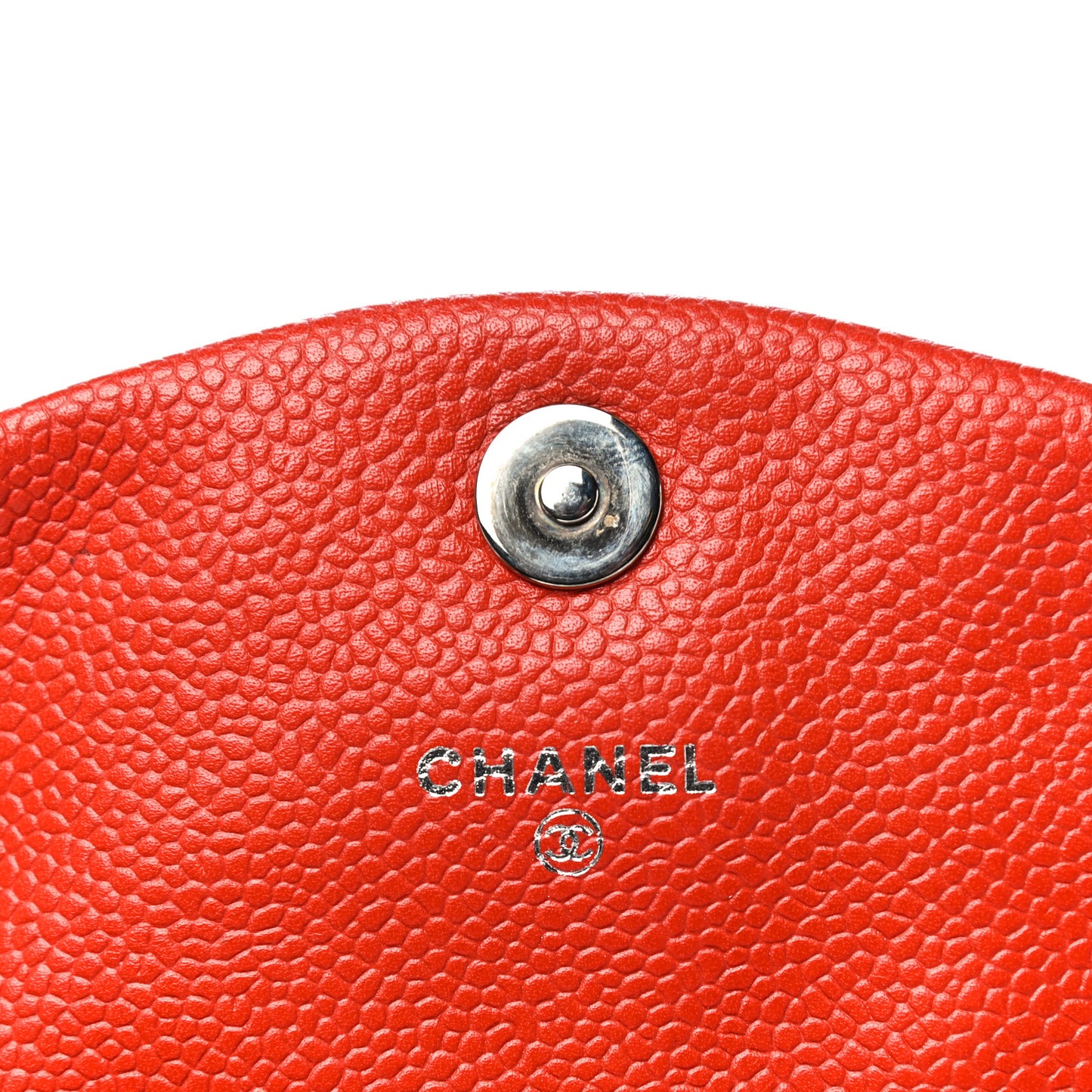 Lambskin Half Moon Wallet On Chain WOC Red