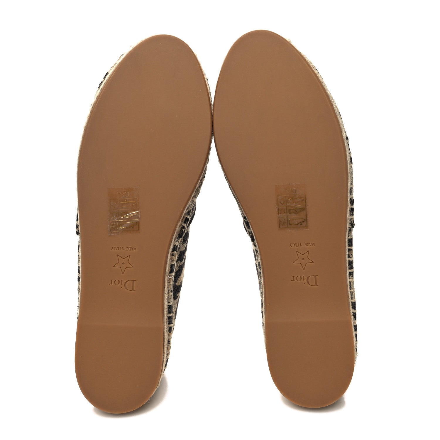 Christian Dior Lurex Embroidered Mizza Granville Espadrille 36.5 Beige Black 5 of 8