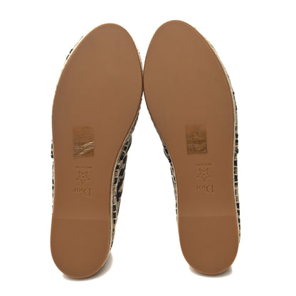 Christian Dior Lurex Embroidered Mizza Granville Espadrille 36.5 Beige Black 5 of 8