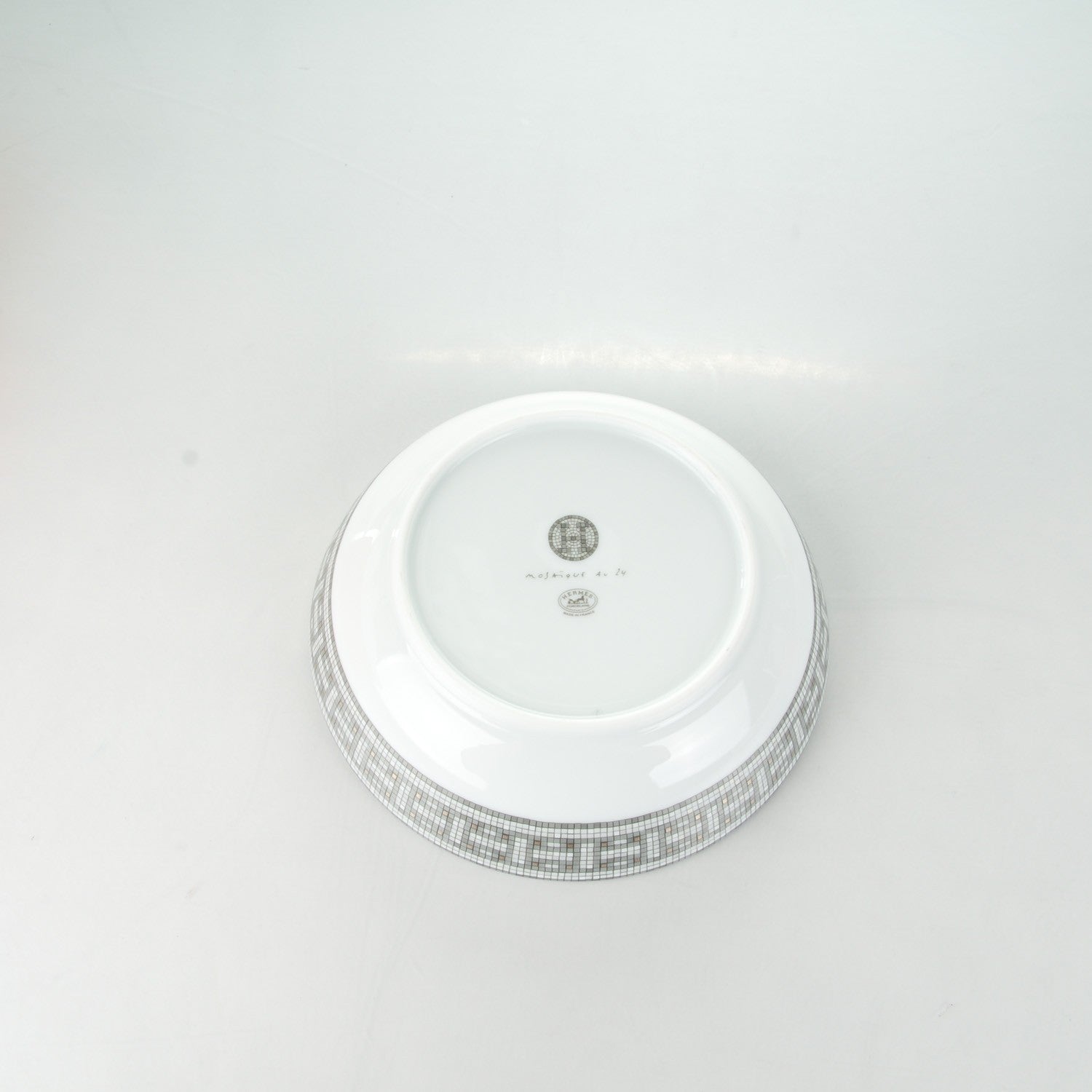 Hermes Porcelain Mosaique Au 24 Platine Cereal Bowl Set of 2 4 of 7