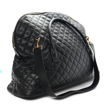 Saint Laurent Calfskin Quilted ES Giant Travel Bag Black 2 of 10
