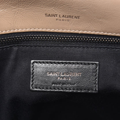 Saint Laurent Crinkled Calfskin Matelasse Monogram Medium Niki Chain Satchel Light Taupe 7 of 12