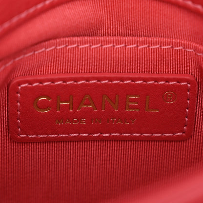 Chanel Metallic Calfskin Quilted Top Handle Flap Dark Pink 6 of 11