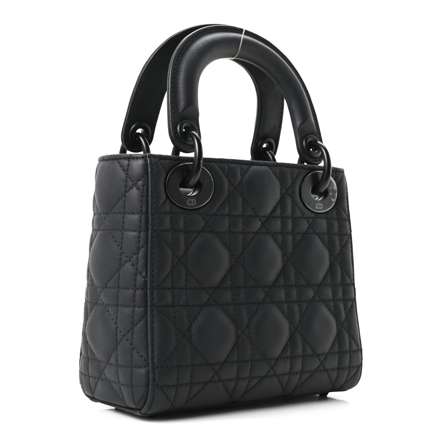 Christian Dior Ultra Matte Calfskin Cannage Mini Lady Dior Black 3 of 10