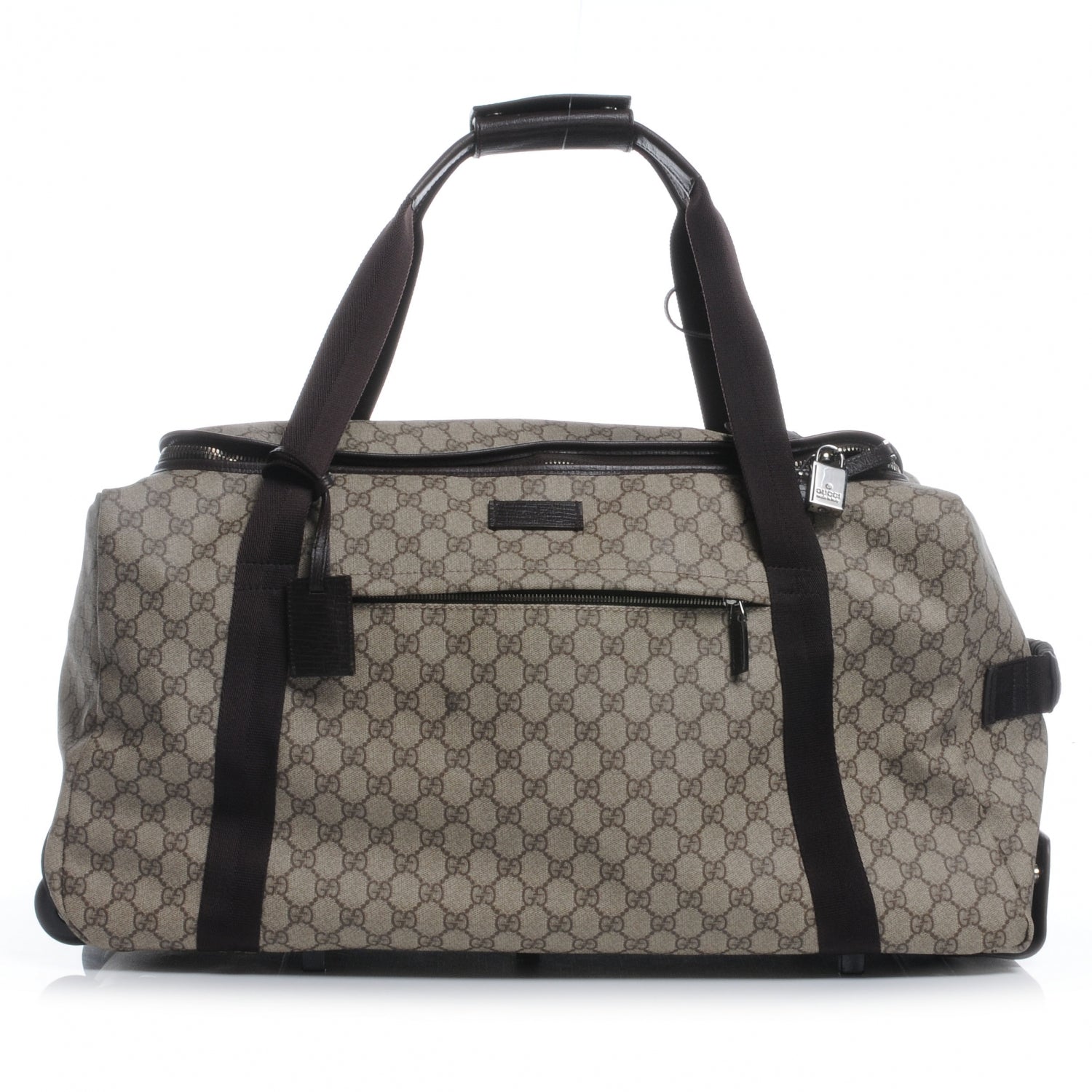 Gucci GG Plus Monogram Medium Carry On Duffle Trolley Brown 1 of 7