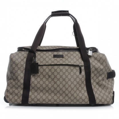 Gucci GG Plus Monogram Medium Carry On Duffle Trolley Brown 1 of 7