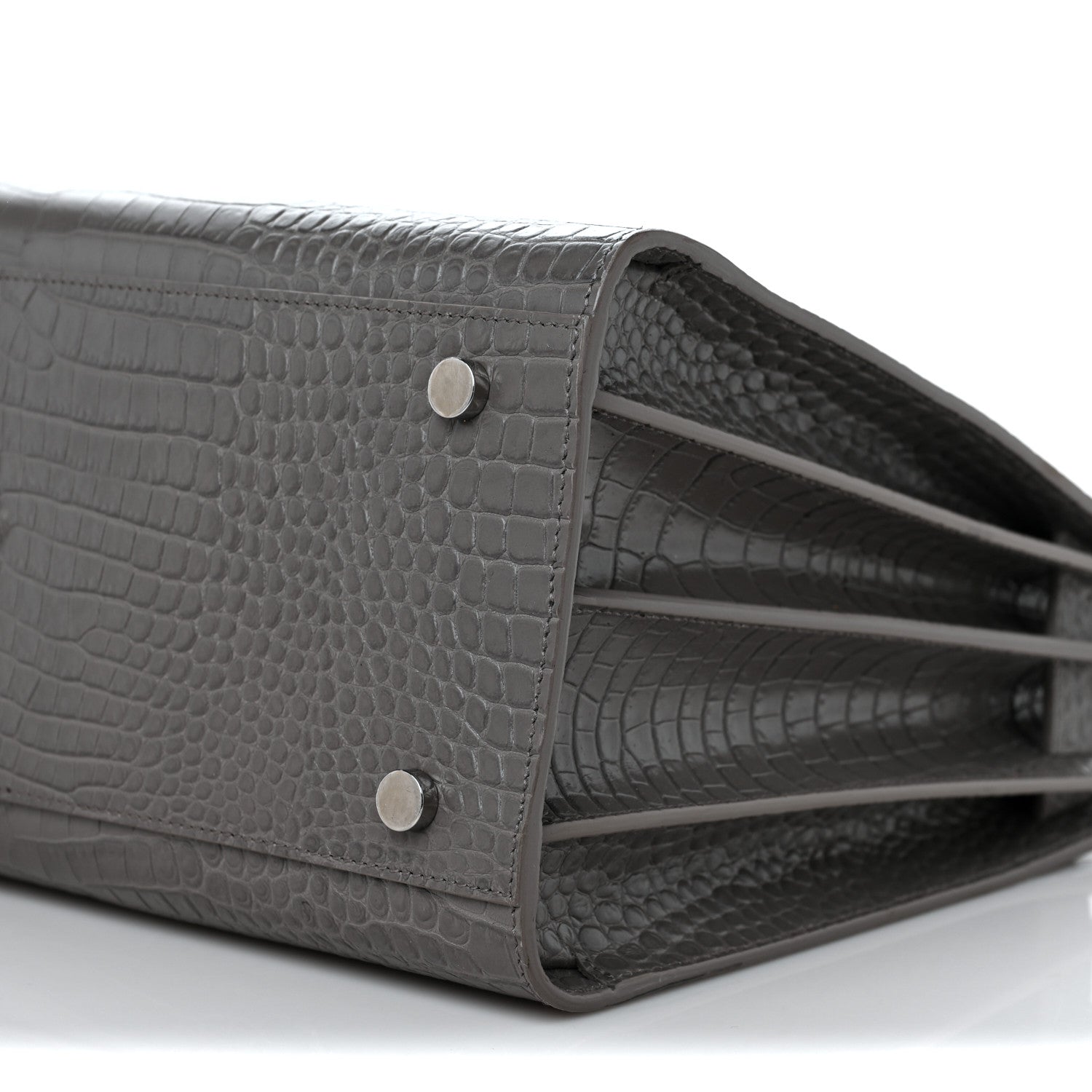 Saint Laurent Crocodile Embossed Small Sac De Jour Asphalt 10 of 13