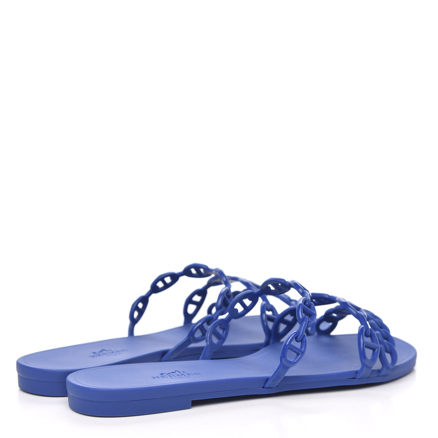 Hermes Rubber Chaine d'Ancre Rivage Sandals 37 Bleu Smalt 4 of 8