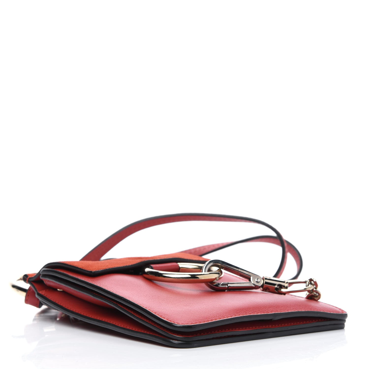 Chloe Suede Calfskin Mini Faye Bracelet Bag Earthy Red 3 of 5