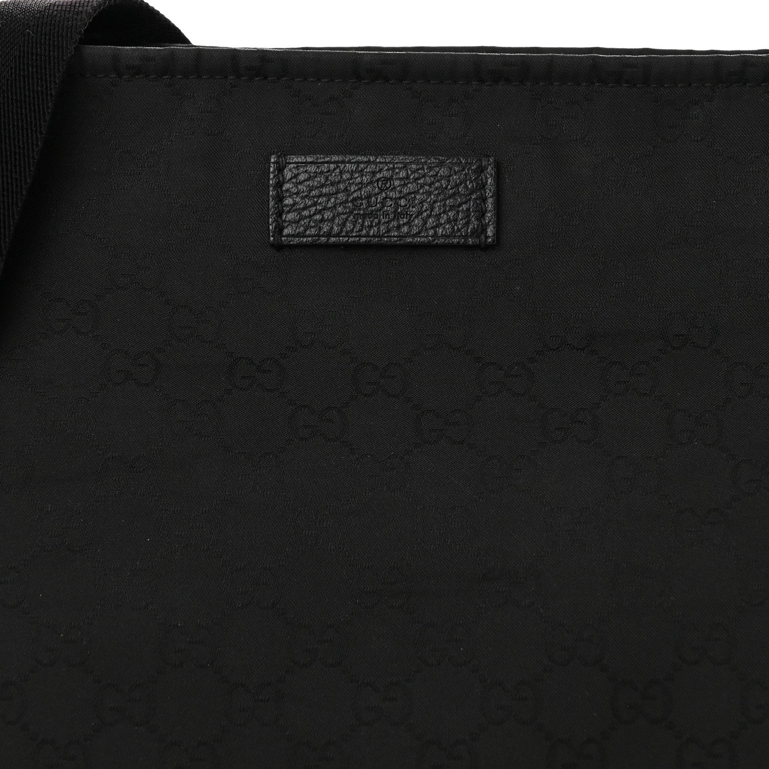 Gucci Nylon Monogram Large Messenger Black 8 of 10