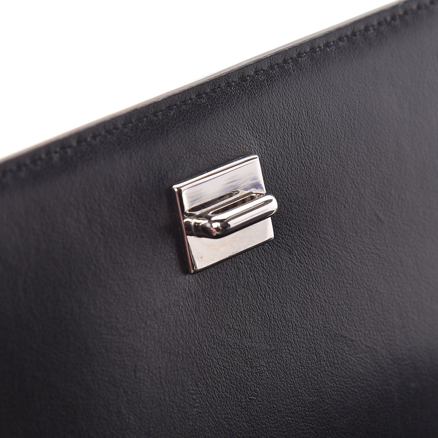 Calfskin Mini Pandora Box Logo Strap Crossbody Bag Black