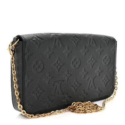 Louis Vuitton Empreinte Pochette Felicie Chain Wallet Black 4 of 14