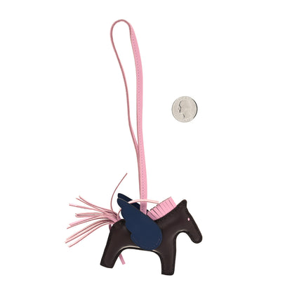 Hermes Milo Lambskin Grigri Rodeo Pegase Horse Bag Charm PM Rouge Sellier Mauve Sylvestre Bleu Saphir 2 of 4