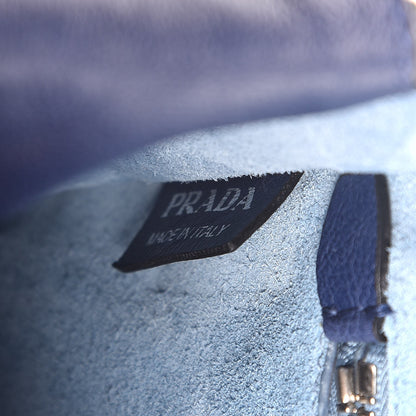 Prada Glace Calf Etiquette Flap Inchiostro Astrale 8 of 8