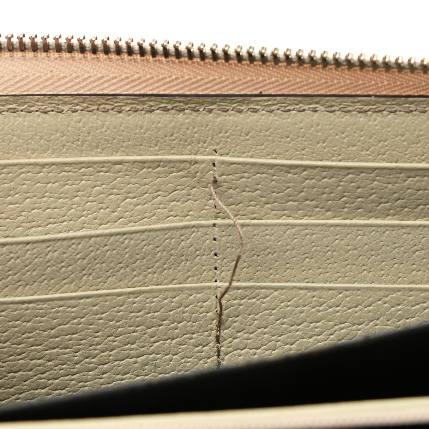 Gucci Monogram Metal Bar Zip Around Wallet Beige Ebony Off White 10 of 12