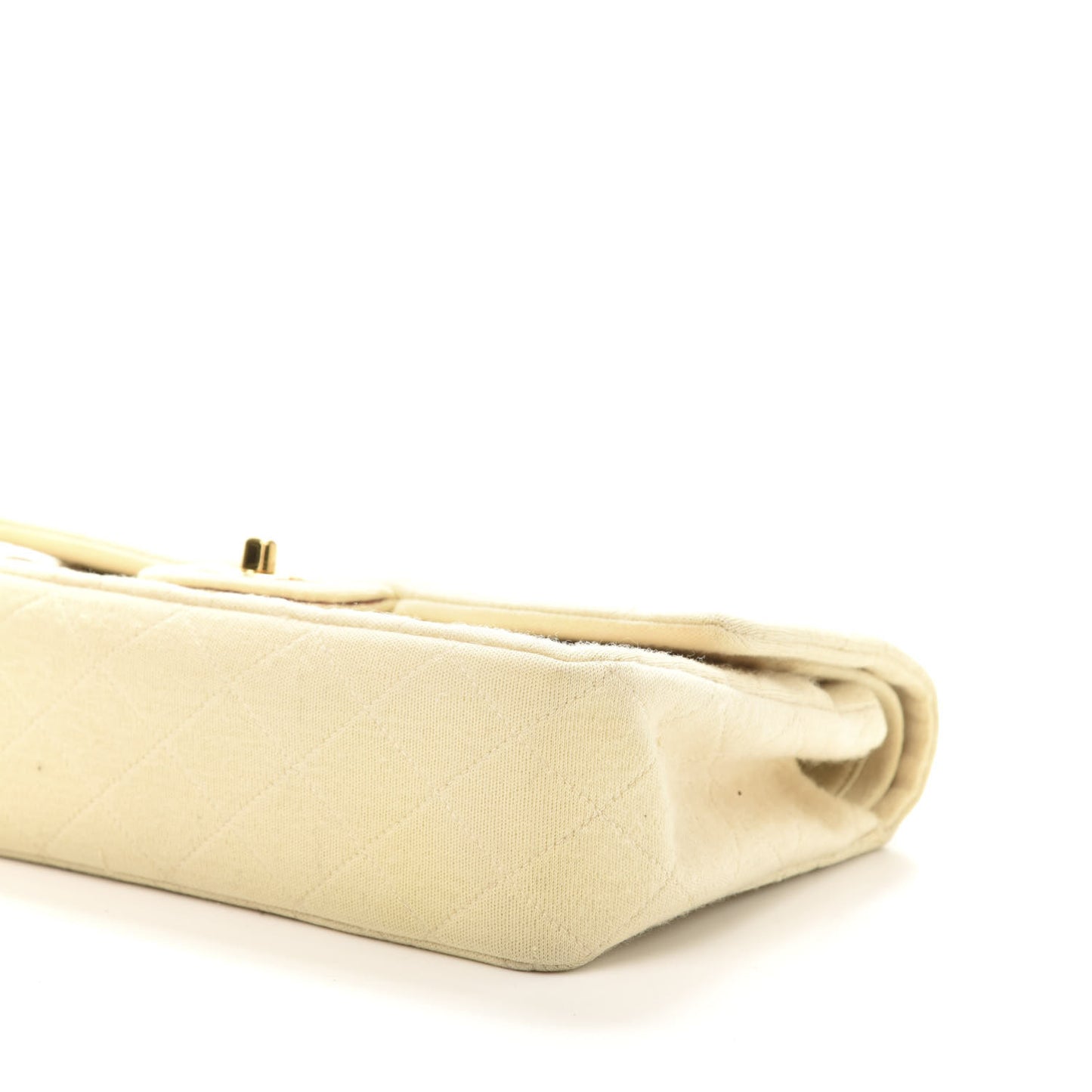 Jersey Quilted Medium Double Flap Beige