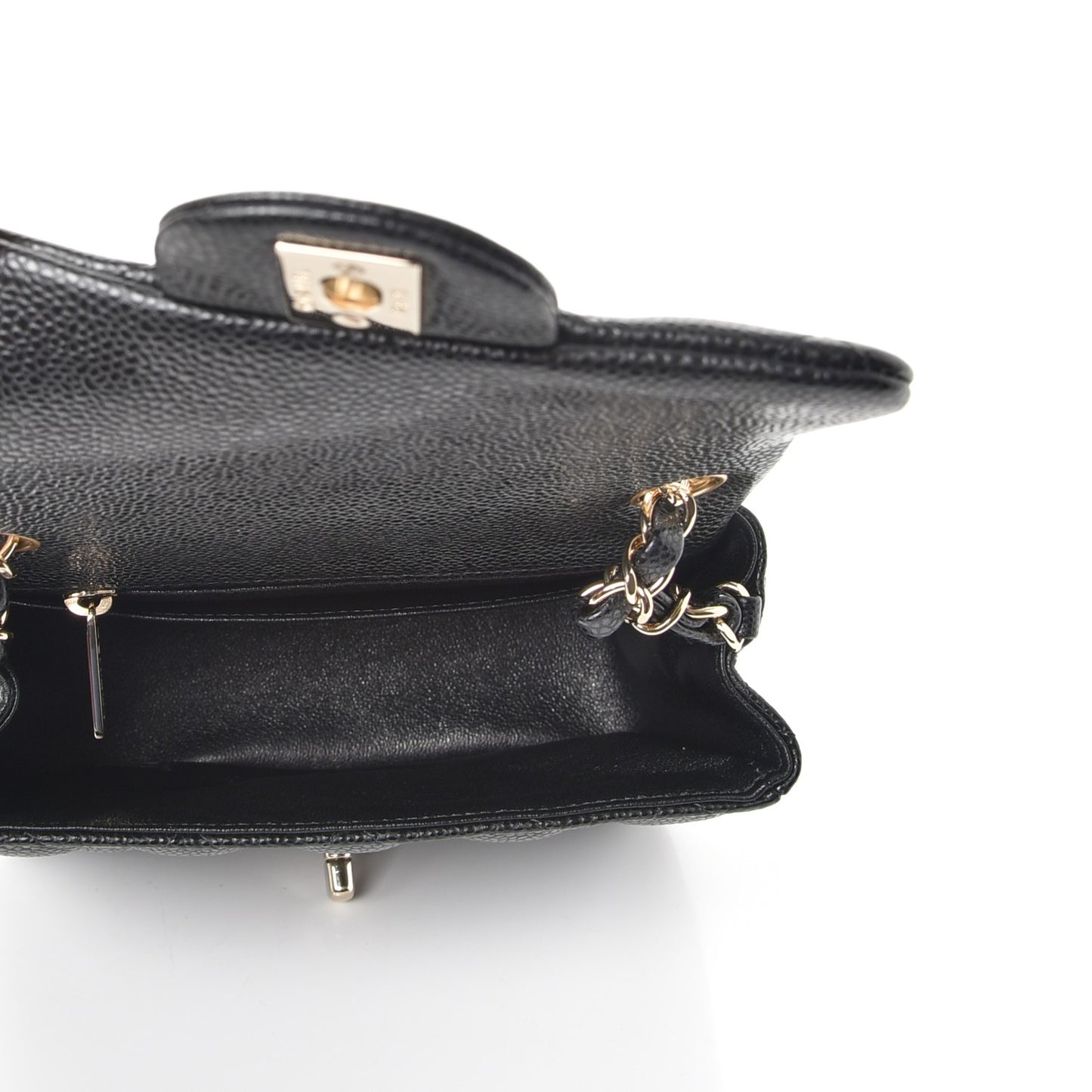 Caviar Quilted Mini Square Flap Black