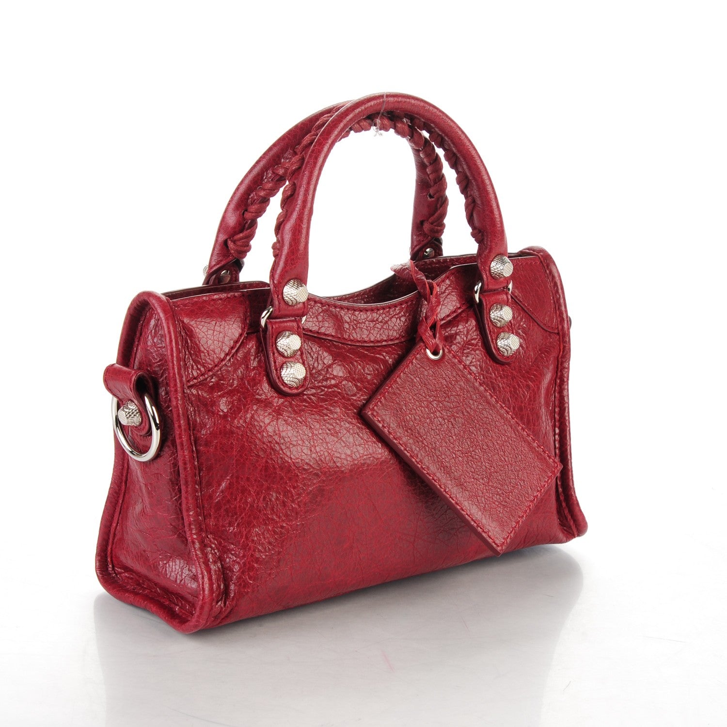Balenciaga Agneau Giant 12 Silver Hardware Mini City Rouge Cerise 3 of 7