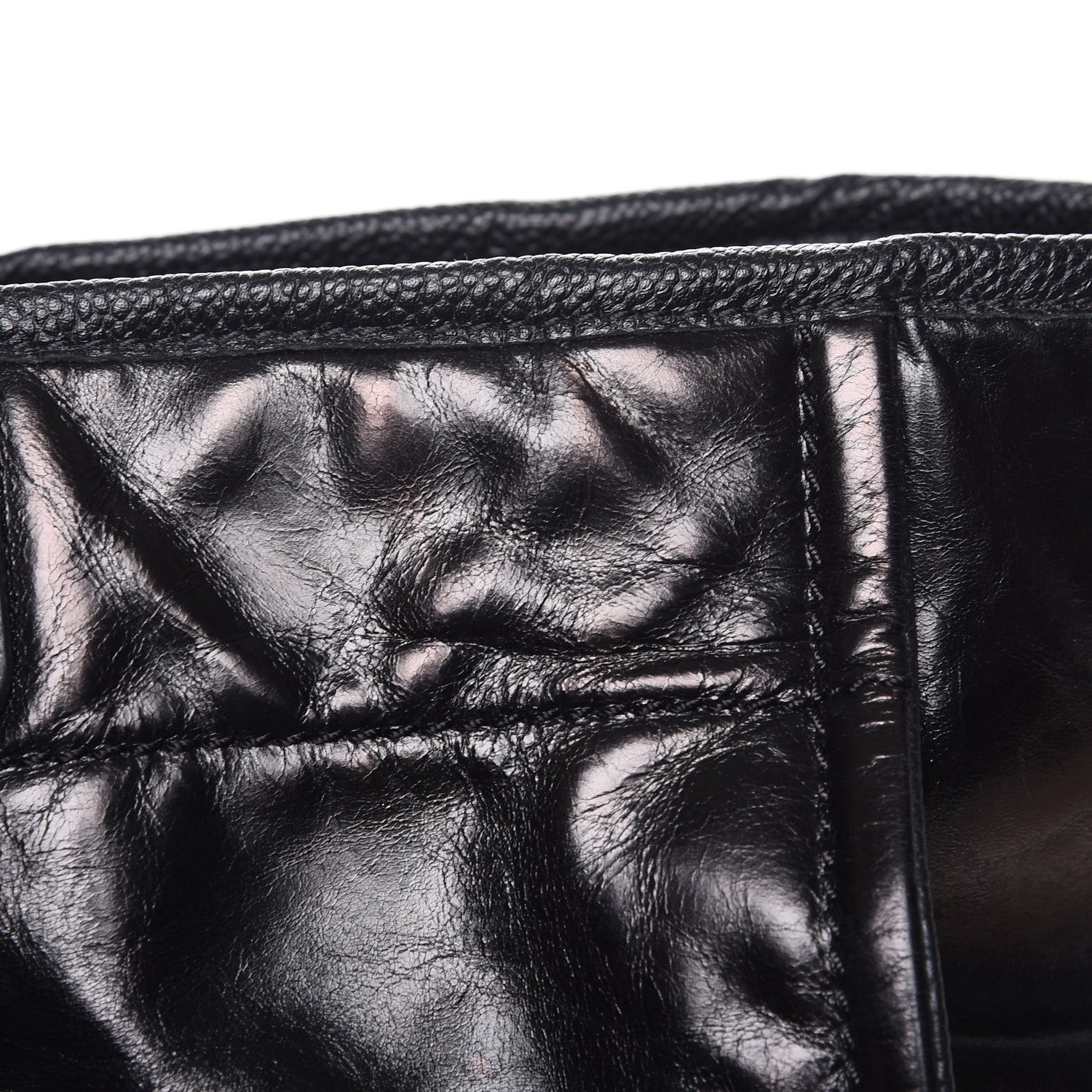 Chanel Glazed Calfskin Large Deauville Tote Black 10 of 10