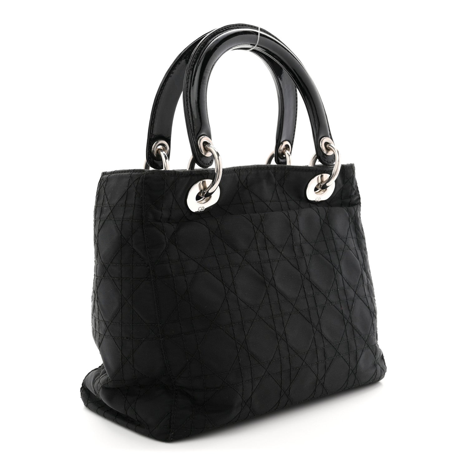 Christian Dior Nylon Cannage Medium Lady Dior Black 3 of 11