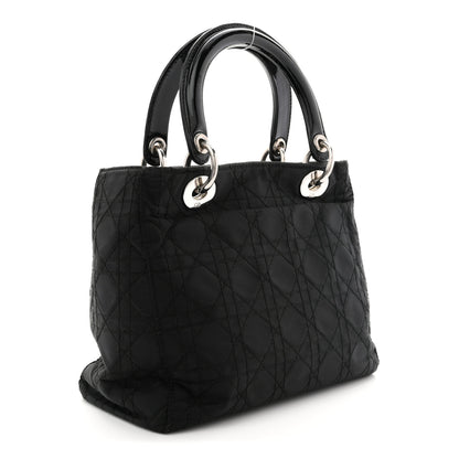 Christian Dior Nylon Cannage Medium Lady Dior Black 3 of 11