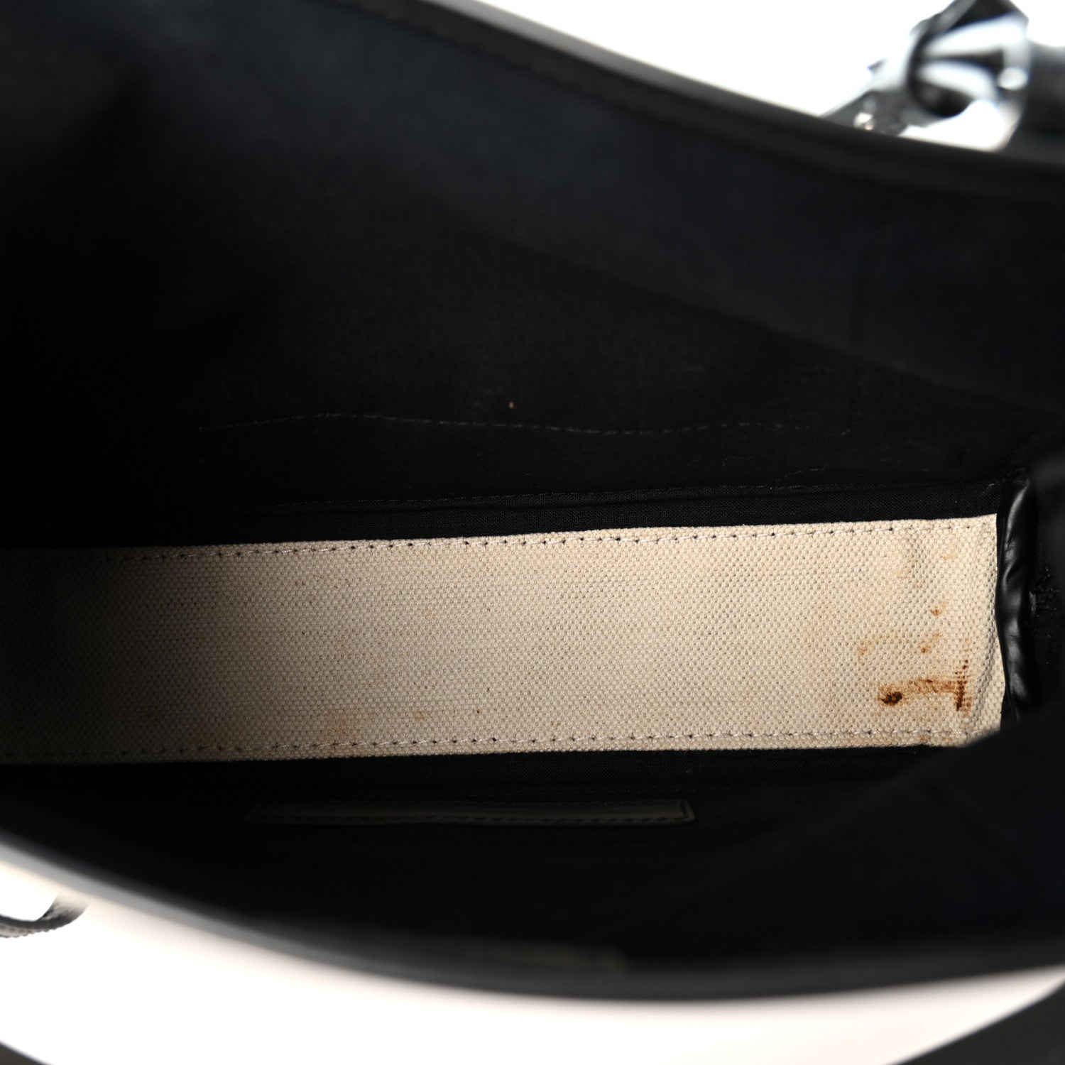 Balenciaga Cotton Canvas Satin Calfskin S Navy Cabas Natural Black 5 of 11