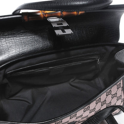 Gucci Monogram Bamboo Bullet Handbag Black 7 of 7
