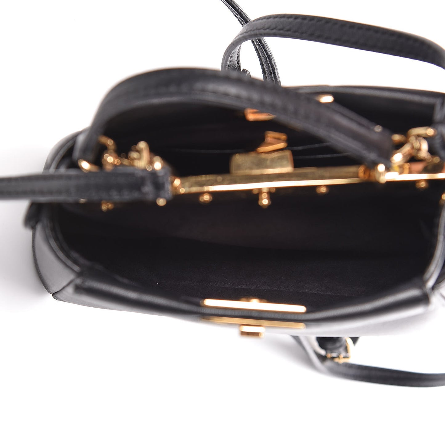 Nappa Micro Peekaboo Iconic Satchel Black