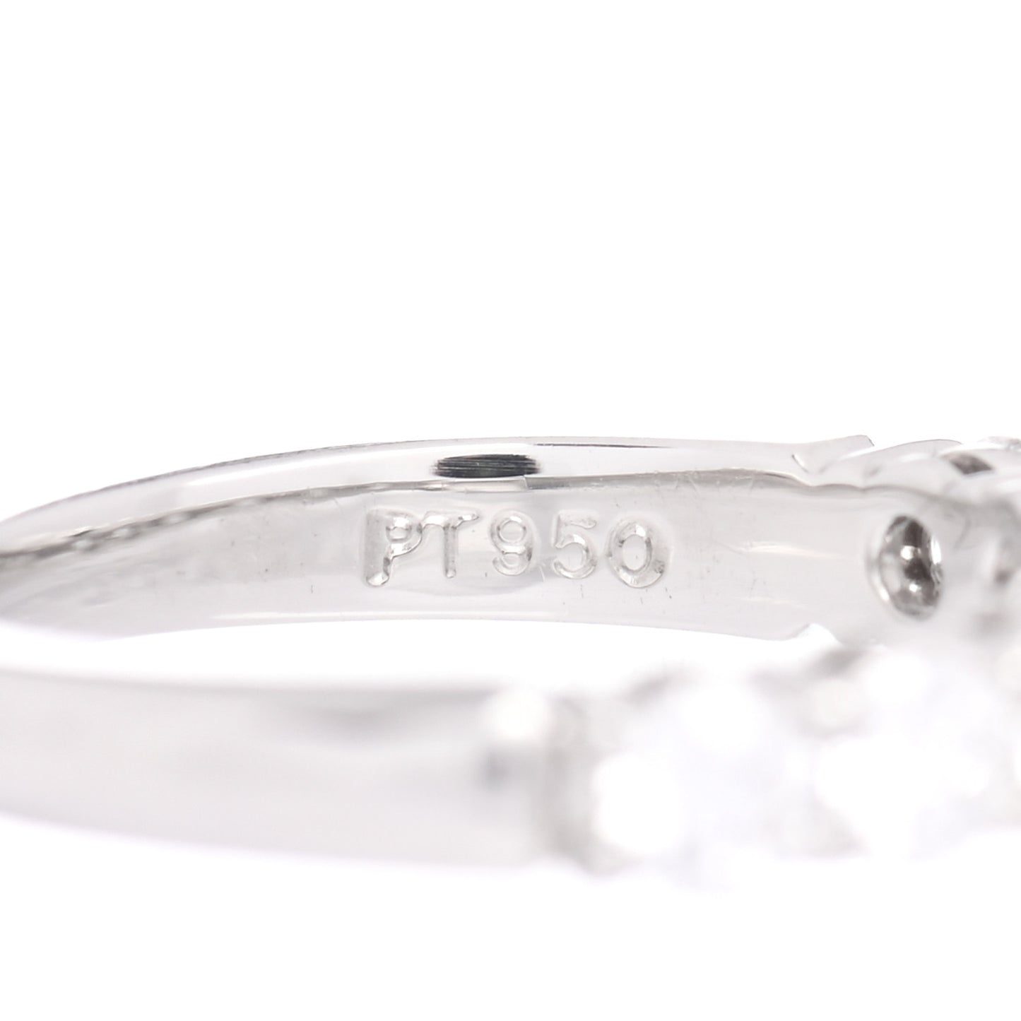 Platinum Diamond .57ct 3mm Half Circle Embrace Band Ring 45 3.25