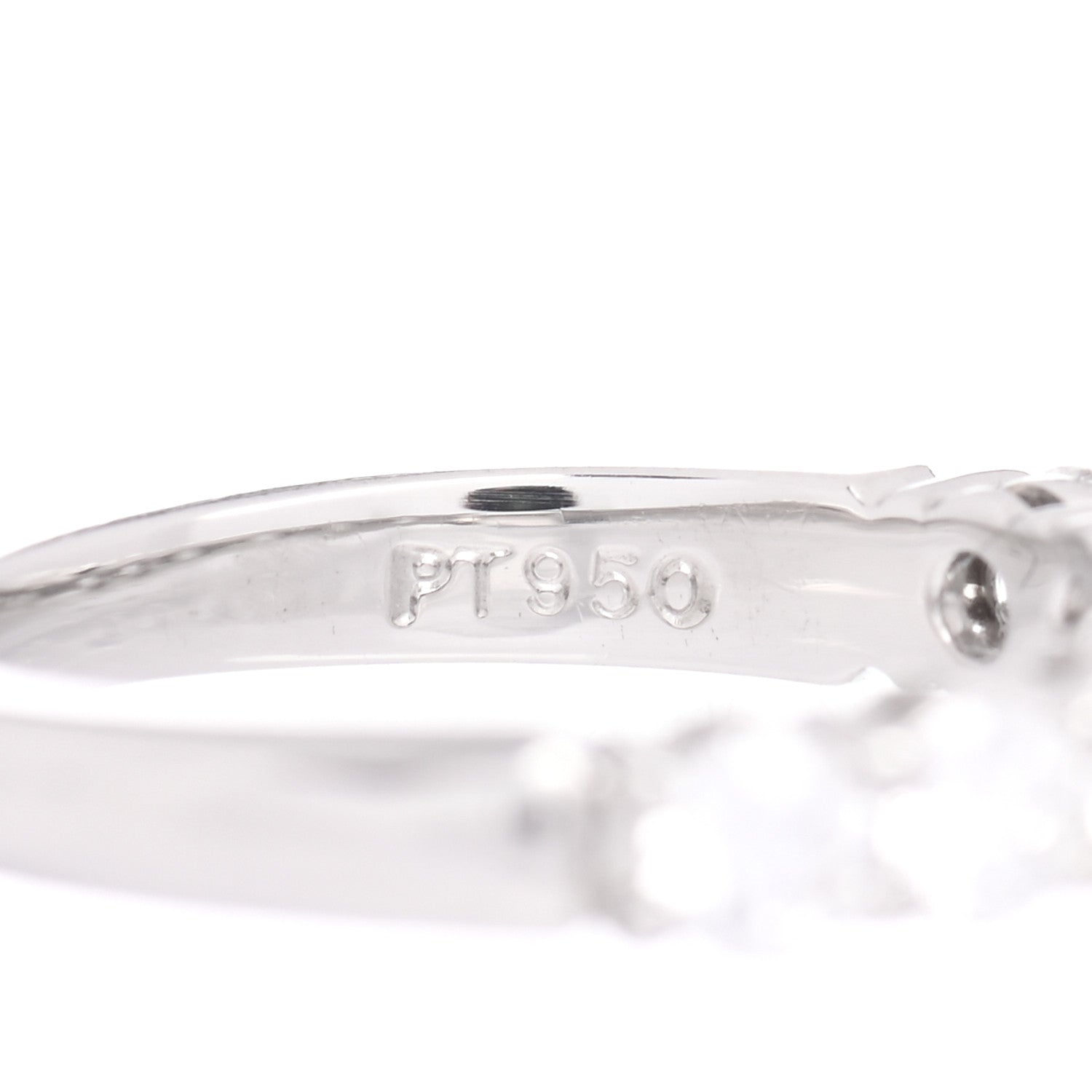 Tiffany Platinum Diamond .57ct 3mm Half Circle Embrace Band Ring 45 3.25 5 of 6