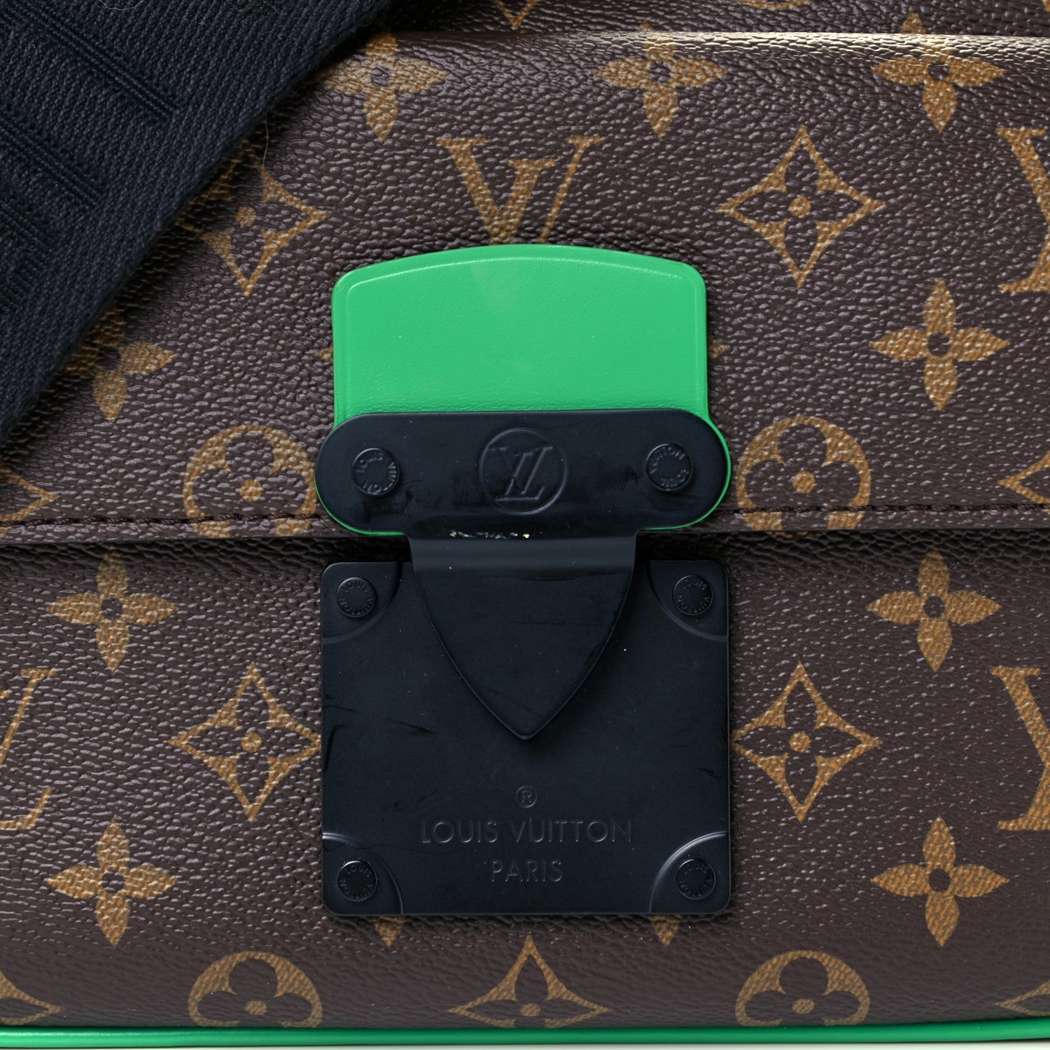 Louis Vuitton Monogram Macassar S Lock Messenger Minty Green 7 of 11