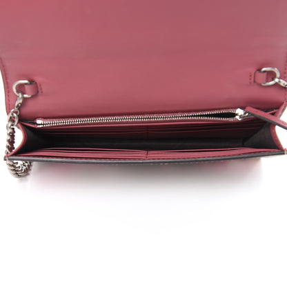 Gucci GG Supreme Monogram Blooms Chain Wallet Beige Multicolor Dry Rose 5 of 9