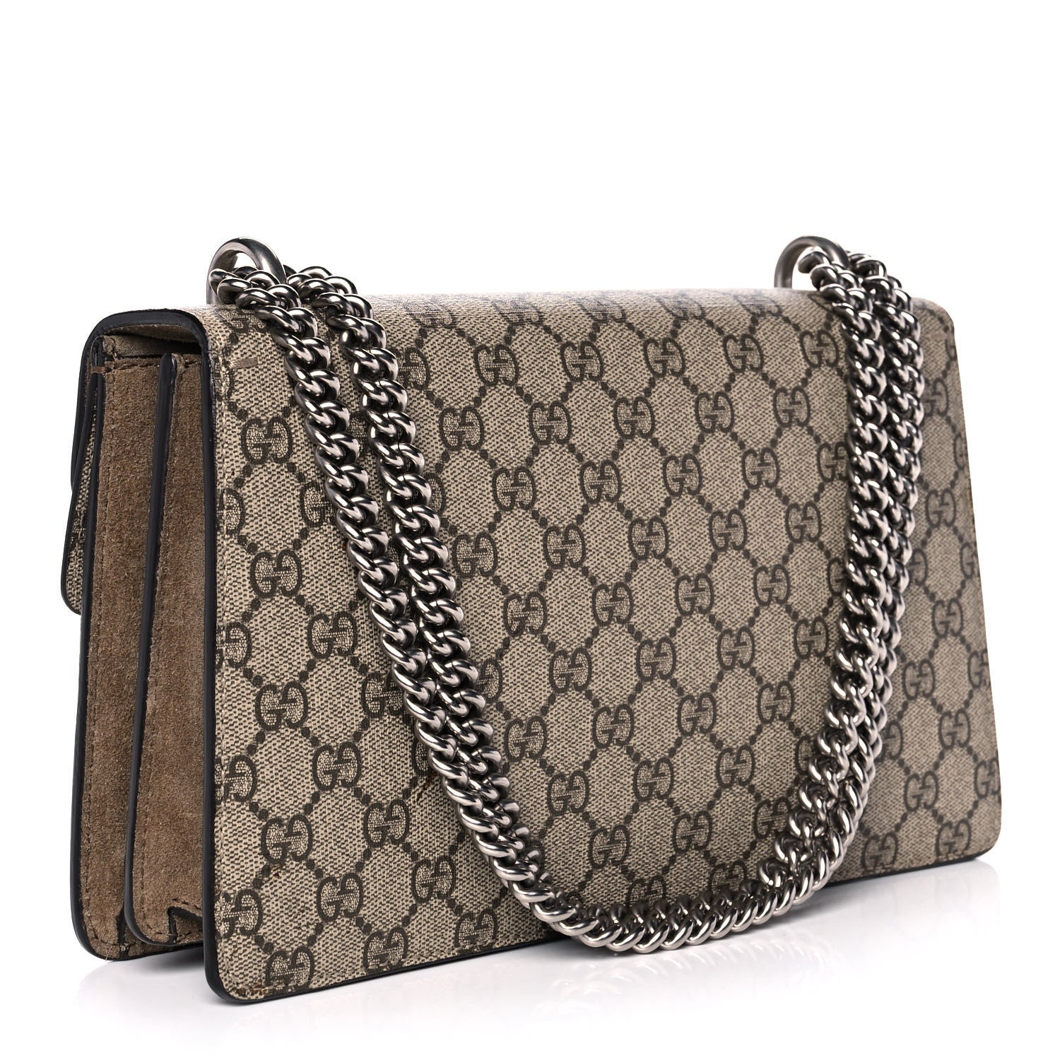 Gucci GG Supreme Monogram Small Dionysus Shoulder Bag Taupe 3 of 12