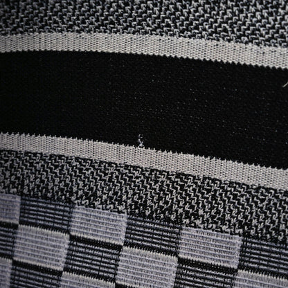 Christian Dior Canvas Embroidered Checkered Book Tote Black White 9 of 15